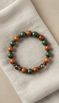 Stone Beaded Bracelet With Jade Accent
