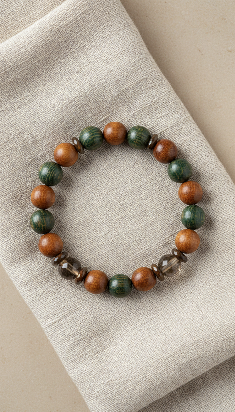 Stone Beaded Bracelet With Jade Accent