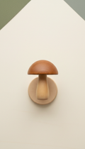 Wooden Mushroom Wall Hook Set