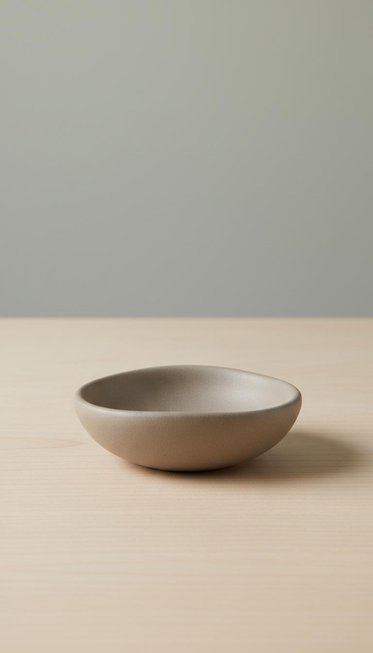 Mushroom Taupe Ceramic Trinket Dish
