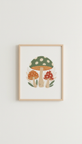Nordic Mushroom Wall Art Print