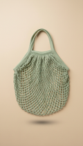 Reusable Cotton Grocery Net With Long Handle
