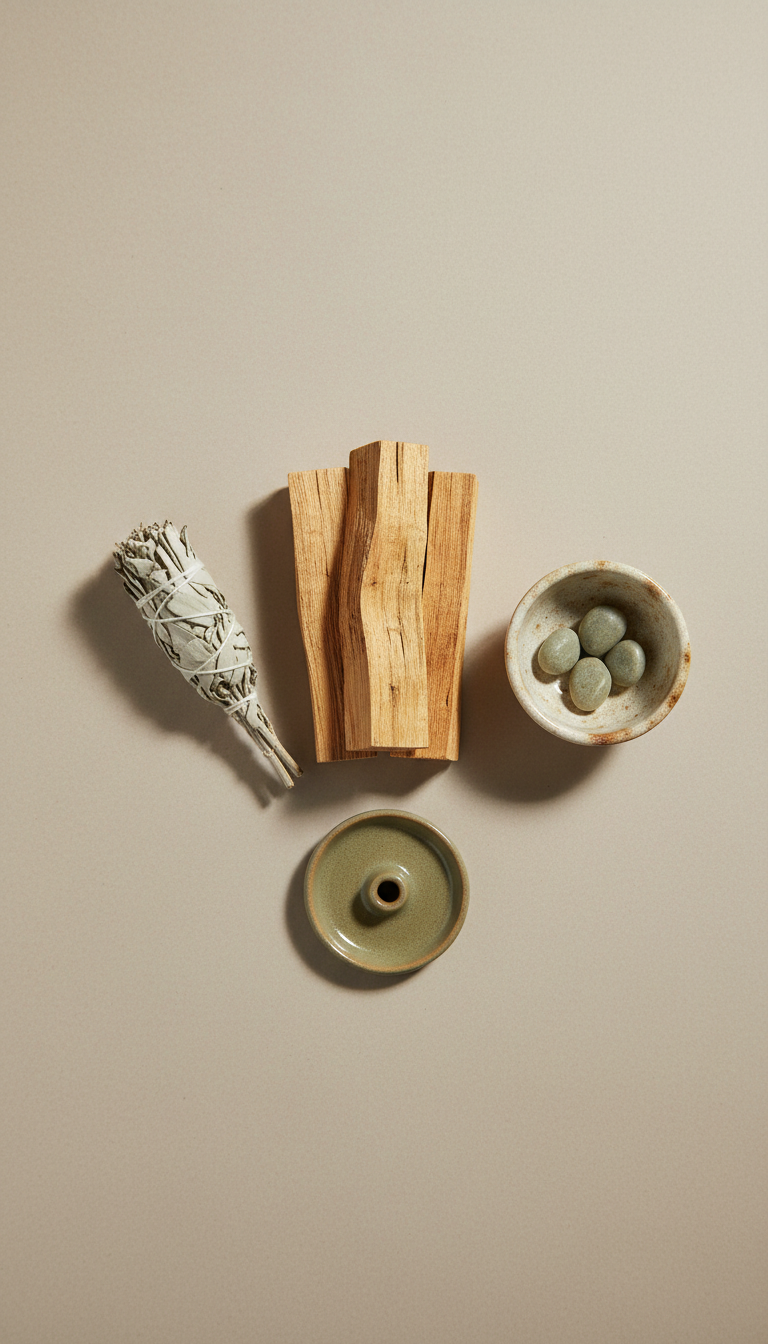 Palo Santo Ritual Kit With Carved Holder